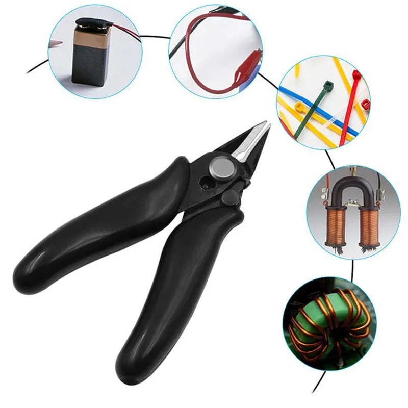 Diagonal Pliers Mini Wire Flush Cutter 3.5 Inch Micro Diagonal Cutting Pliers Wires Insulating Rubber Handle Model Pliers DIY