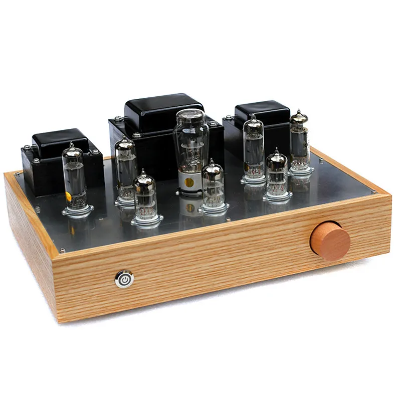 

Latest Log Shell 15W*2 Stereo 6N1 Push 6P14 Vacuum Tube 5Z4P Buffer Rectify 6N3 Preamp Class A HIFI Home Audio Amplifier