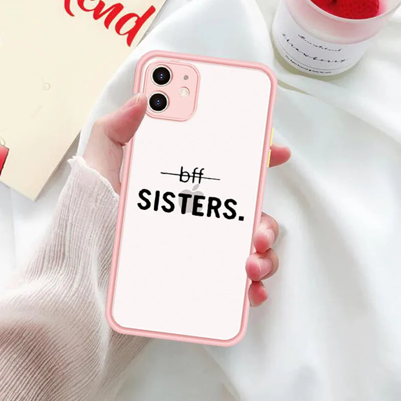 Best Friends Forever BFF Clear Phone Case for IPhone 11 12 13 14 Pro Max 8 7Plus XR XS MAX SE2 Soft Sisters Bff Shockproof Cover