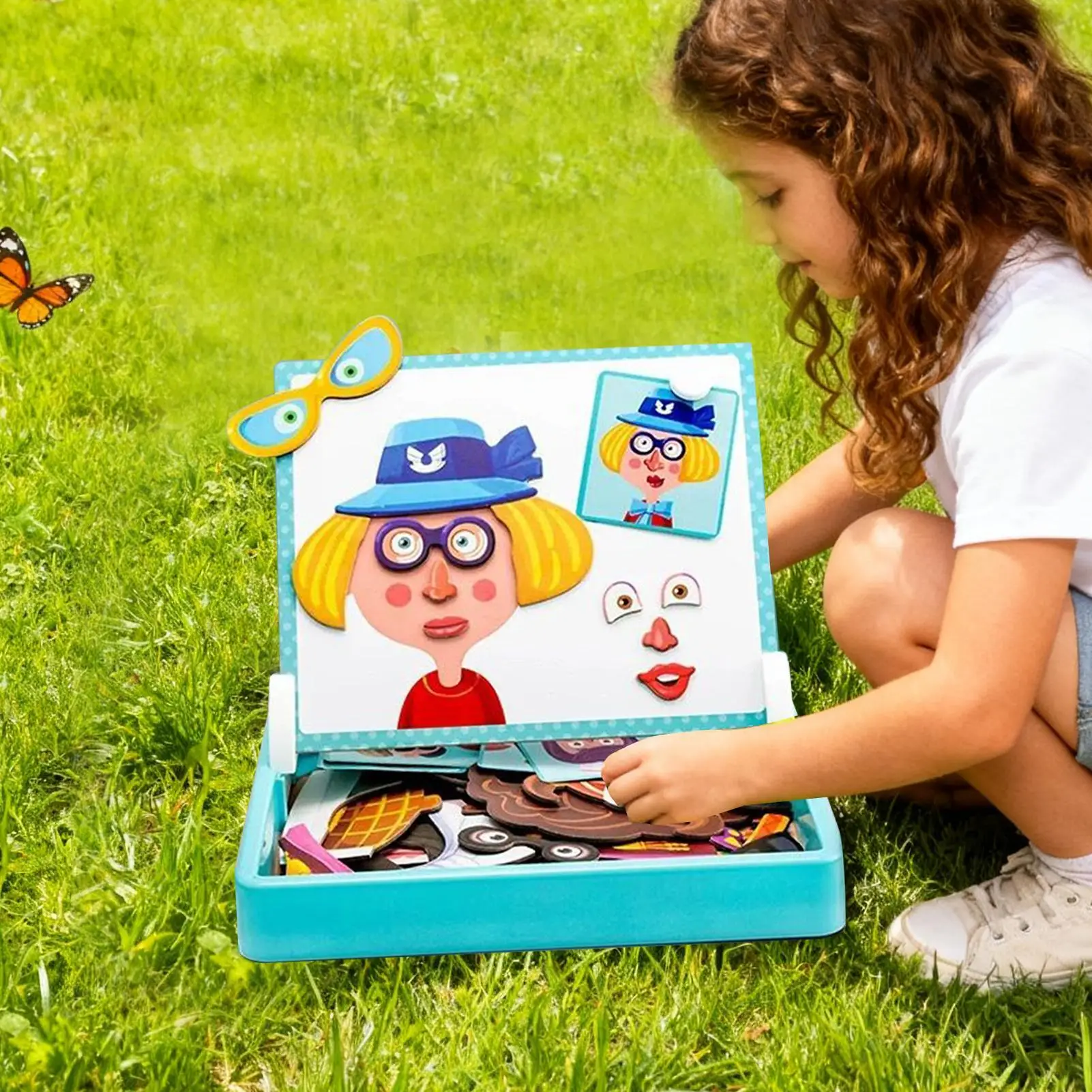 Quebra-cabeça de viagem dupla face jogos de tabuleiro fazenda quebra-cabeças crianças brinquedos de atividade para meninas da criança crianças pré-escolar carro de viagem de estrada