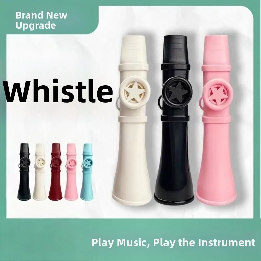 Flute-shaped Kazoo Instrument Learn Easily Detachable Colored Flute Wear-resistant Portable ABS Kazoo Instrument Music Gift
