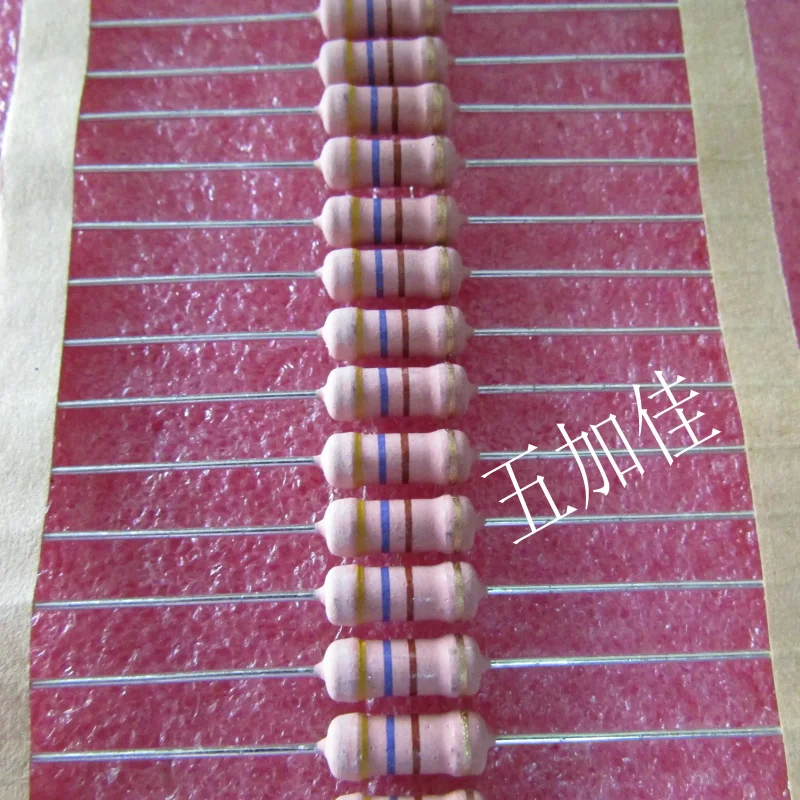 10-100pcs 2W 471J 470R 5% axial color ring resistor copper pin 4 * 11mm