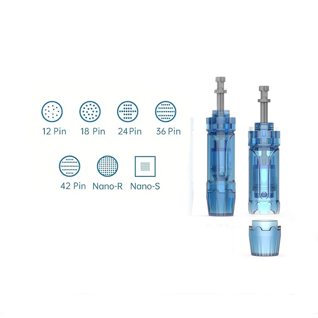 Bajonett-Nadelmodule für M8S A8S A9 A11 Dr. Pen 12 18 24 36 42 Pin Rund Nano 3D Mikronadel für Gesichts-, Kopfhaut- und Hautpflegegeräte – Detail 3