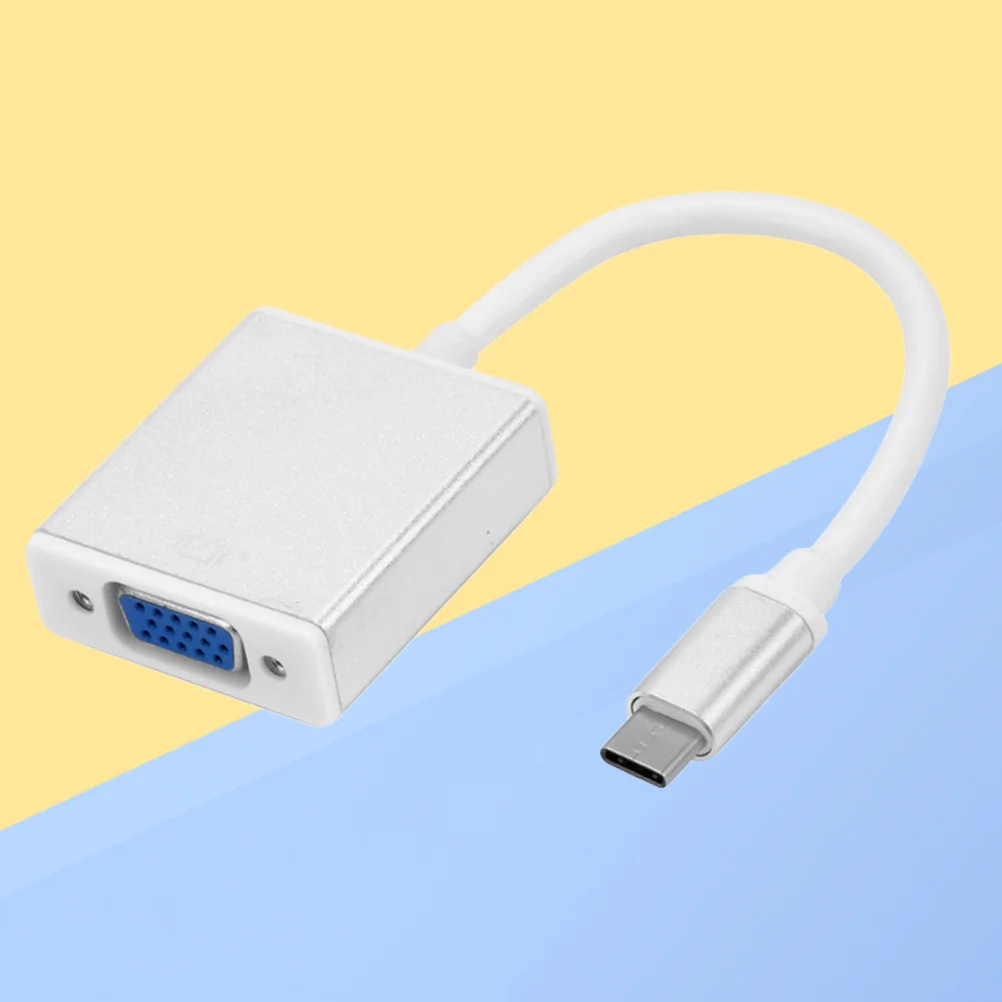 

Type-C Male to VGA Female Full 1080P USB 31 Adapter Cable for Projector Monitor (Silver) type-c to vga converter cable
