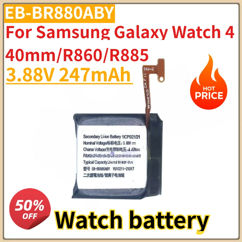 

New EB-BR880ABY EB-BR890ABY 3.88V 240mAh 350mAh Battery For Samsung Galaxy Watch 4 40mm/R860/R885 Classic 46mm/R870/R895