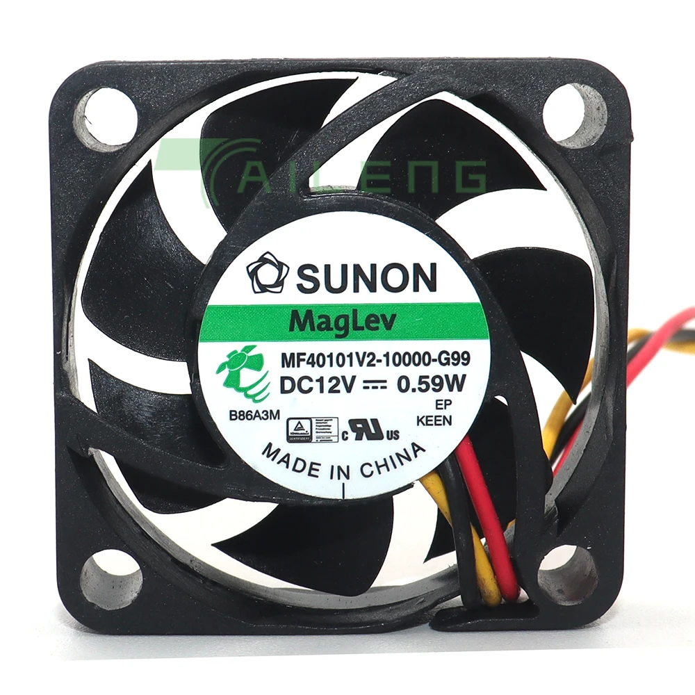 MF40101V2-10000-G99 New Sunon 4010 40mm 4cm Mute 12V Cooling Fan Maglev Bearing 40X40X10mm 0.59W 3Pin Tach