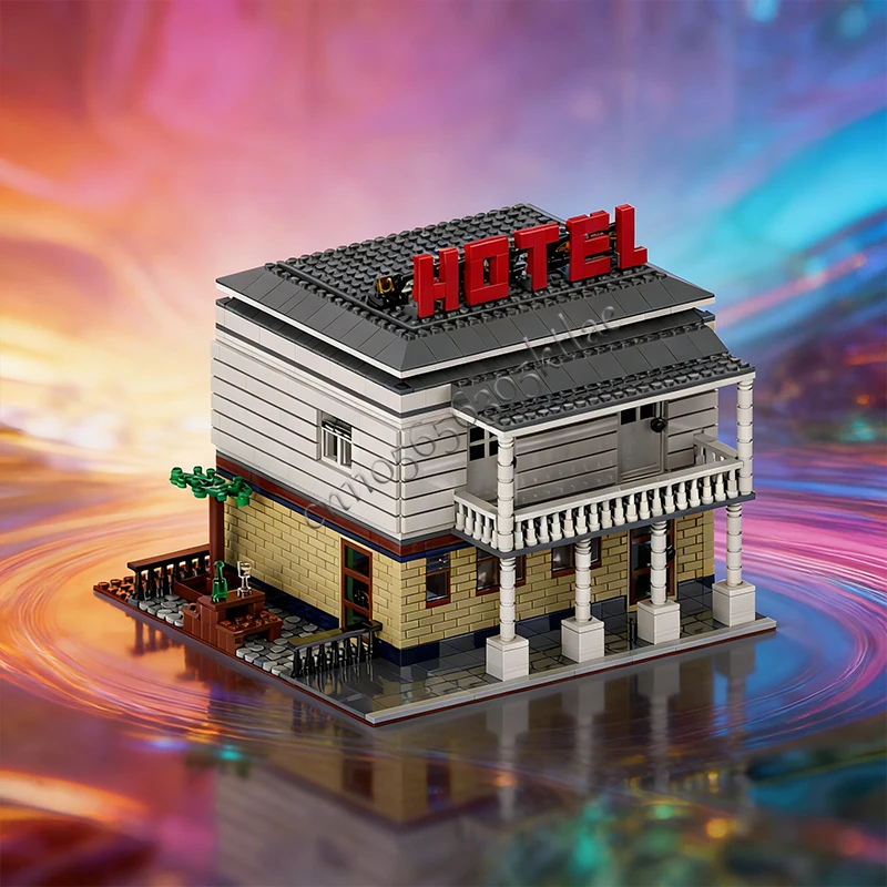 1713 Piezas, Casa, Calle, Hotel Australiano, MOC, Bloques de Construcción Modulares Personalizables, Tecnología, Modelo Popular, Juguete DIY para Niños, Regalo de Navidad