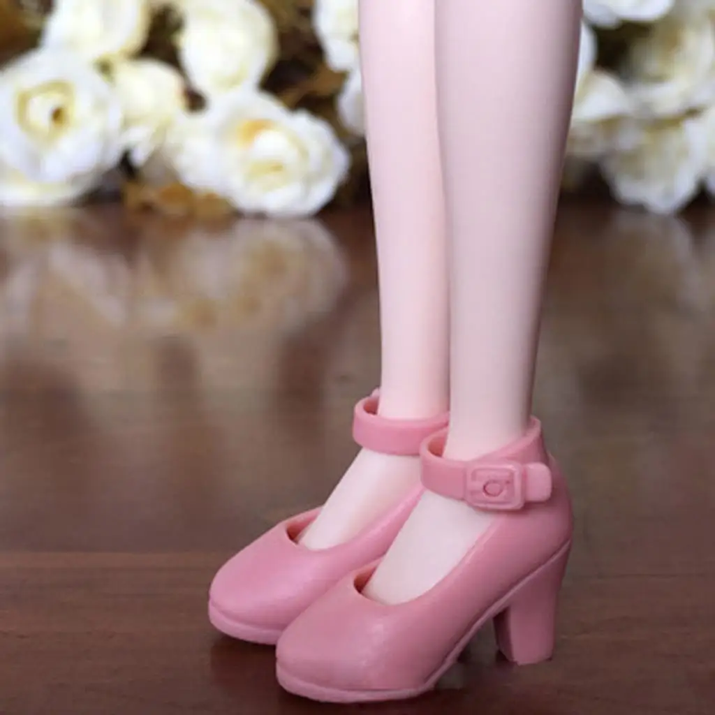 Pink Fashion 1/6 Doll High Heel Shoes for Blythe Licca Doll Mini Shoes Toys