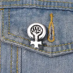 Women Power Pins Custom Silver Color Fist Brooches Girls Support Girls Lapel Badges Feminism Feminist Jewelry Gift for Friends