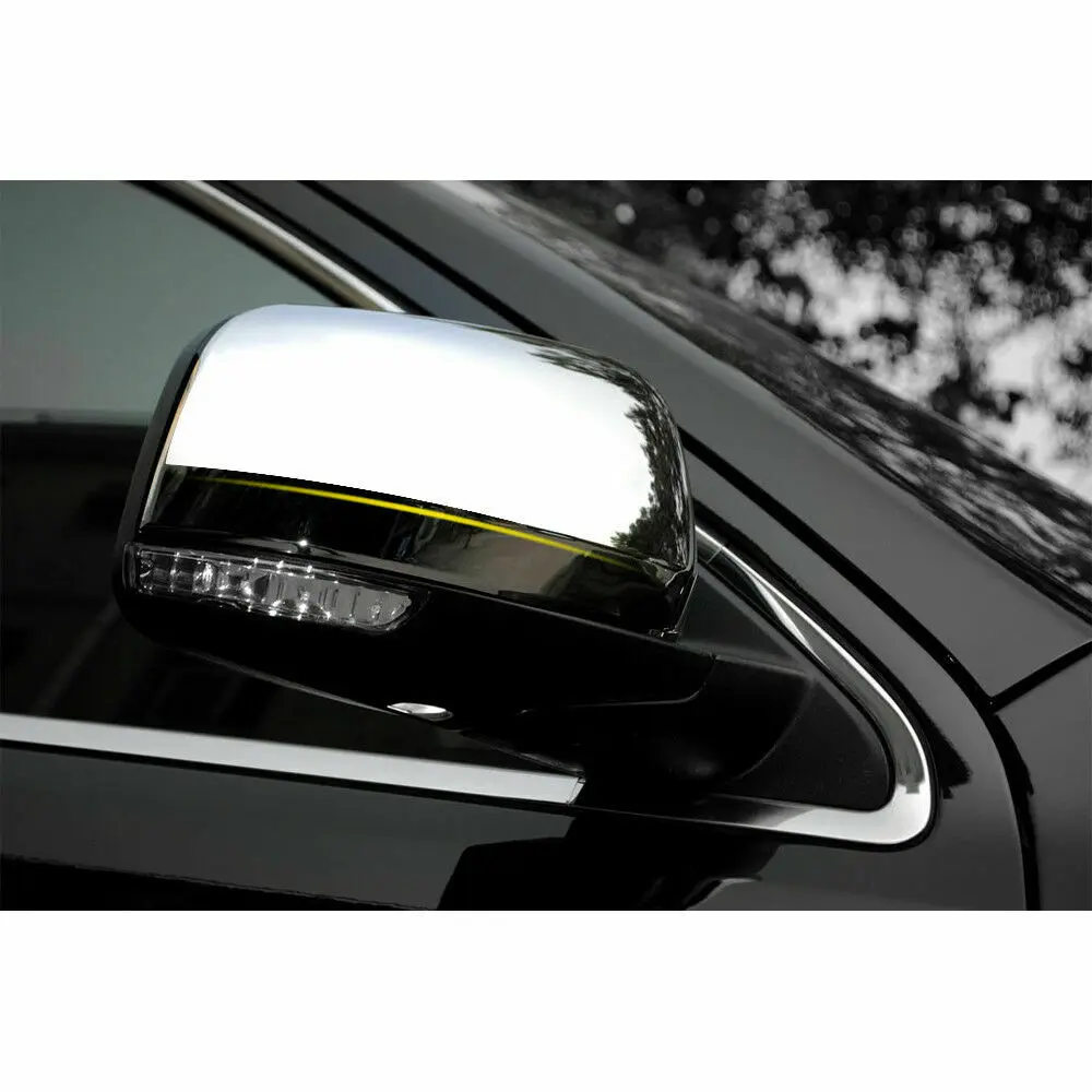 

A PAIR Chrome Side Mirror Cover 2 Pcs Set For Jeep Grand Cherokee Dodge Durango 2011-2017