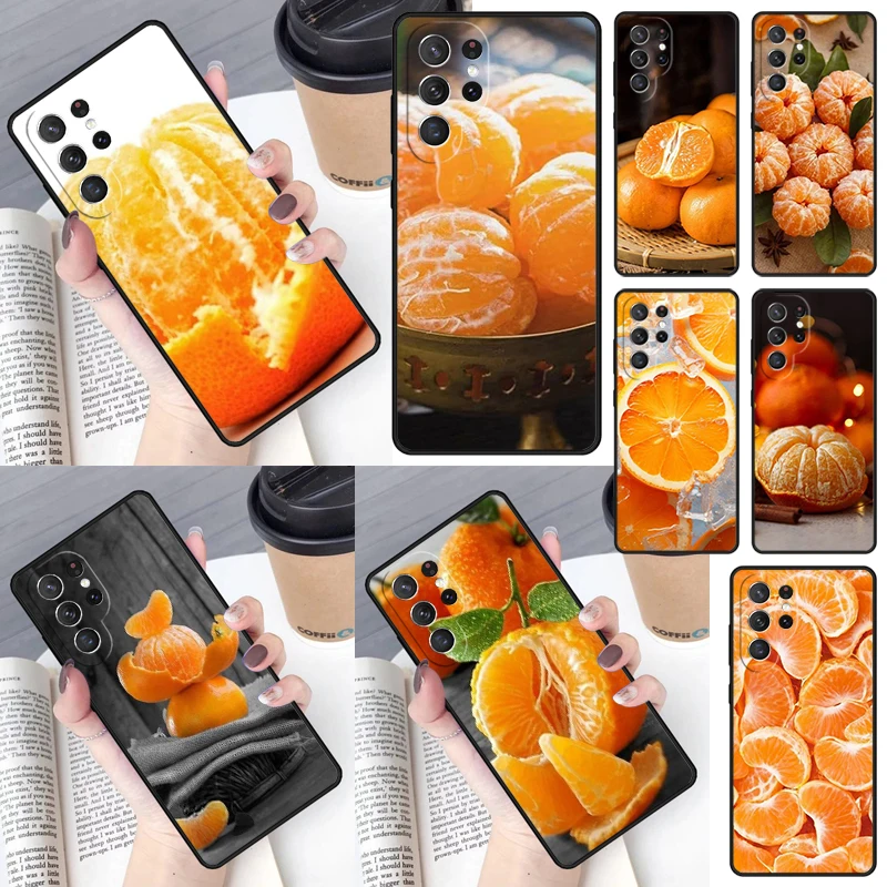 Mandarin Fruit Peeled Phone Case for Samsung Galaxy S26 Ultra S25 S24 S23 S22 S21 S20 Note10 Plus FE Cover Luxury