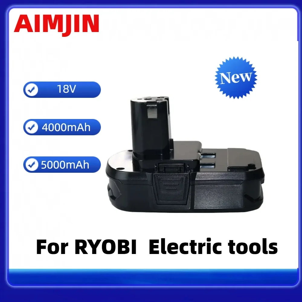 For RYOBI 18V Wireless Power Tool BPL1820 P108 P109 P106 RB18L50 RB18L40 Lithium Ion Battery 4.0Ah/5.0Ah