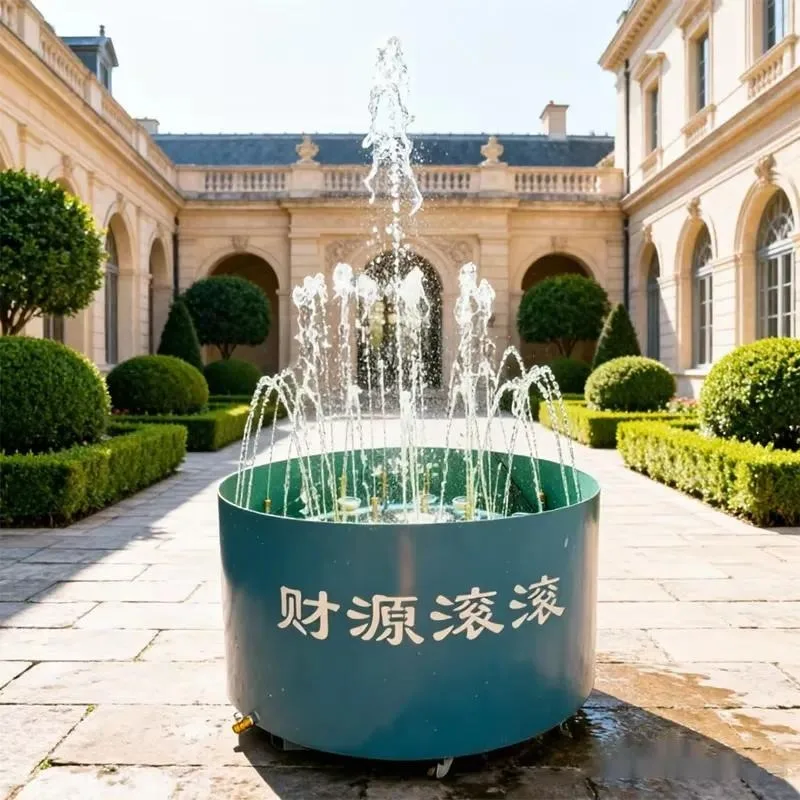 Waterproof Luminous Bucket Fountain Multi Nozzle Water Spray Device for Outdoor Landscapes