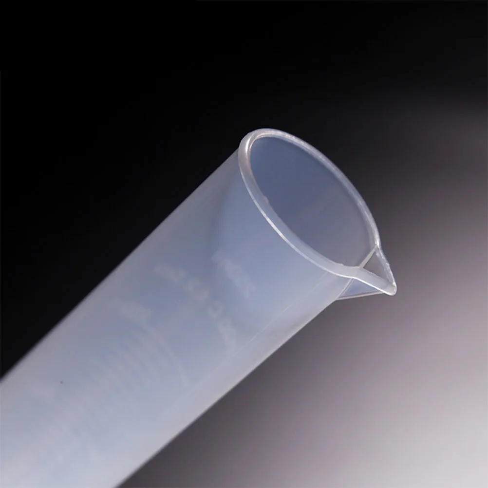 

5pcs Graduated Cylinder Plastic Laboratory Test Tube Wide Rim Hexagonal Measuring Cylinder Base Stable Home Use