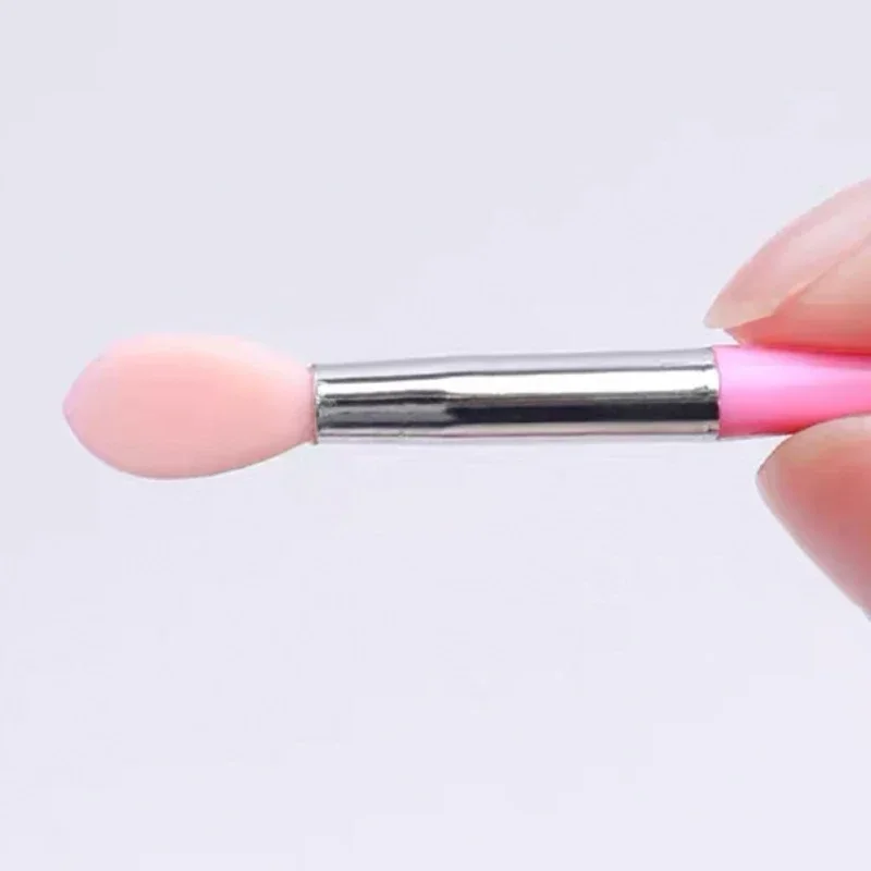 Bálsamos de silicona suave para labios, 1 piezas, máscara con ventosa, cubierta antipolvo, lápiz labial, brochas de maquillaje cosméticas, herramientas de pincel de lápiz labial