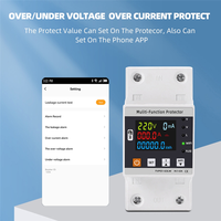 A42Z-63A TUYA Wifi Smart Earth Leakage Over Under Voltage Protector Relay Circuit Breaker Energy Power Kwh Meter