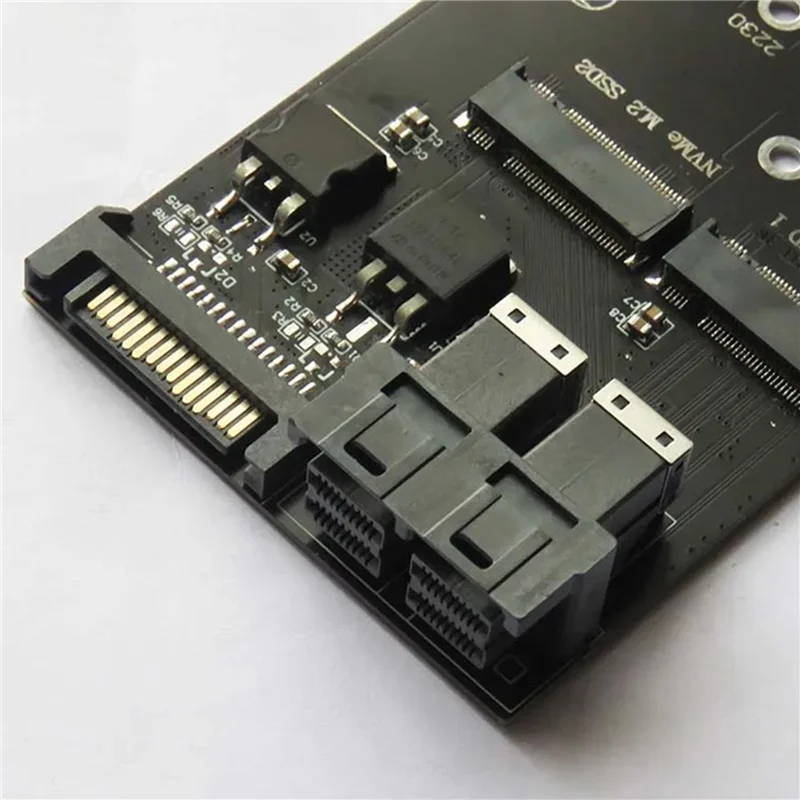 

2X 2 Port SFF-8643 U.2 To Nvme M.2 NGFF SSD Convert Card Adapter SFF-8643 U.2 To Dual M-Key NVME M2 NGFF SSD Adapter