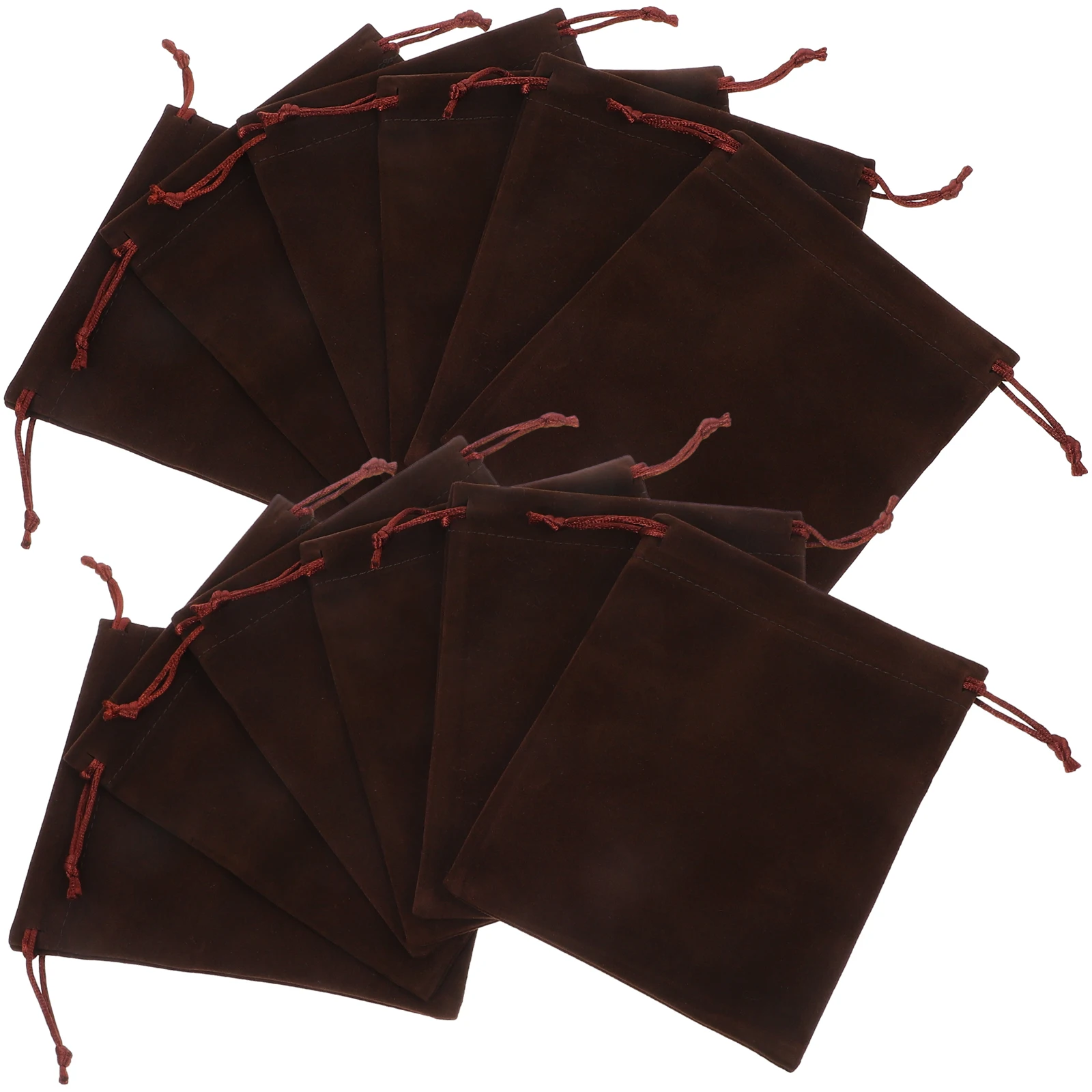 

20pcs Jewelry Bags 12x15cm Small Drawstring Storage Pouches Short Adult Party Supplies Wedding Candy Bags Gifts