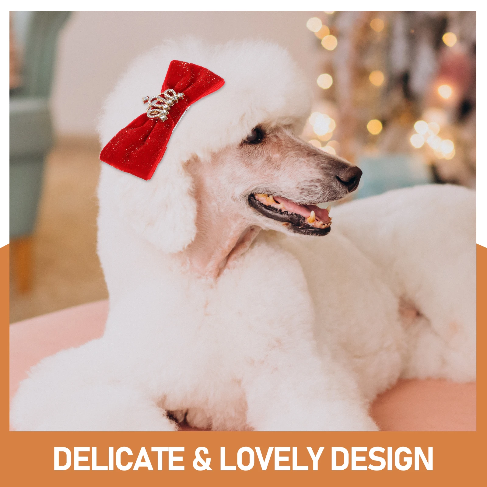 

4Pcs Pet Hairclip Bowknot Wedding Party Dog Cat Headdress Decorative Accessory Bowknot Hairclip Crown Bow Hairpin