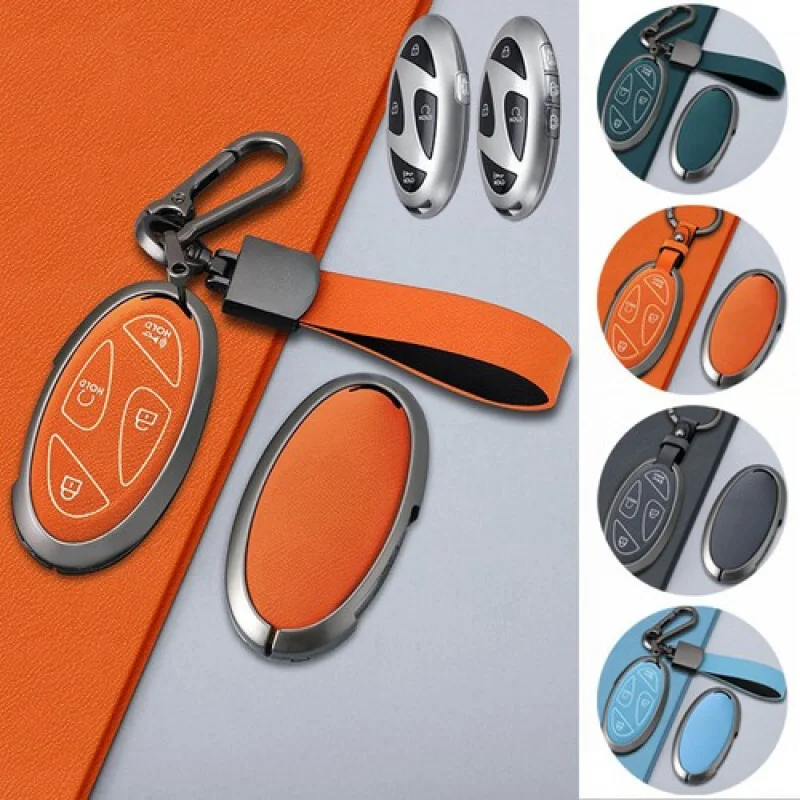 

Кожаный чехол для ключей от автомобиля A + из цинкового сплава для Hyundai Nuovo IONIQ6 Grand Prix GN7