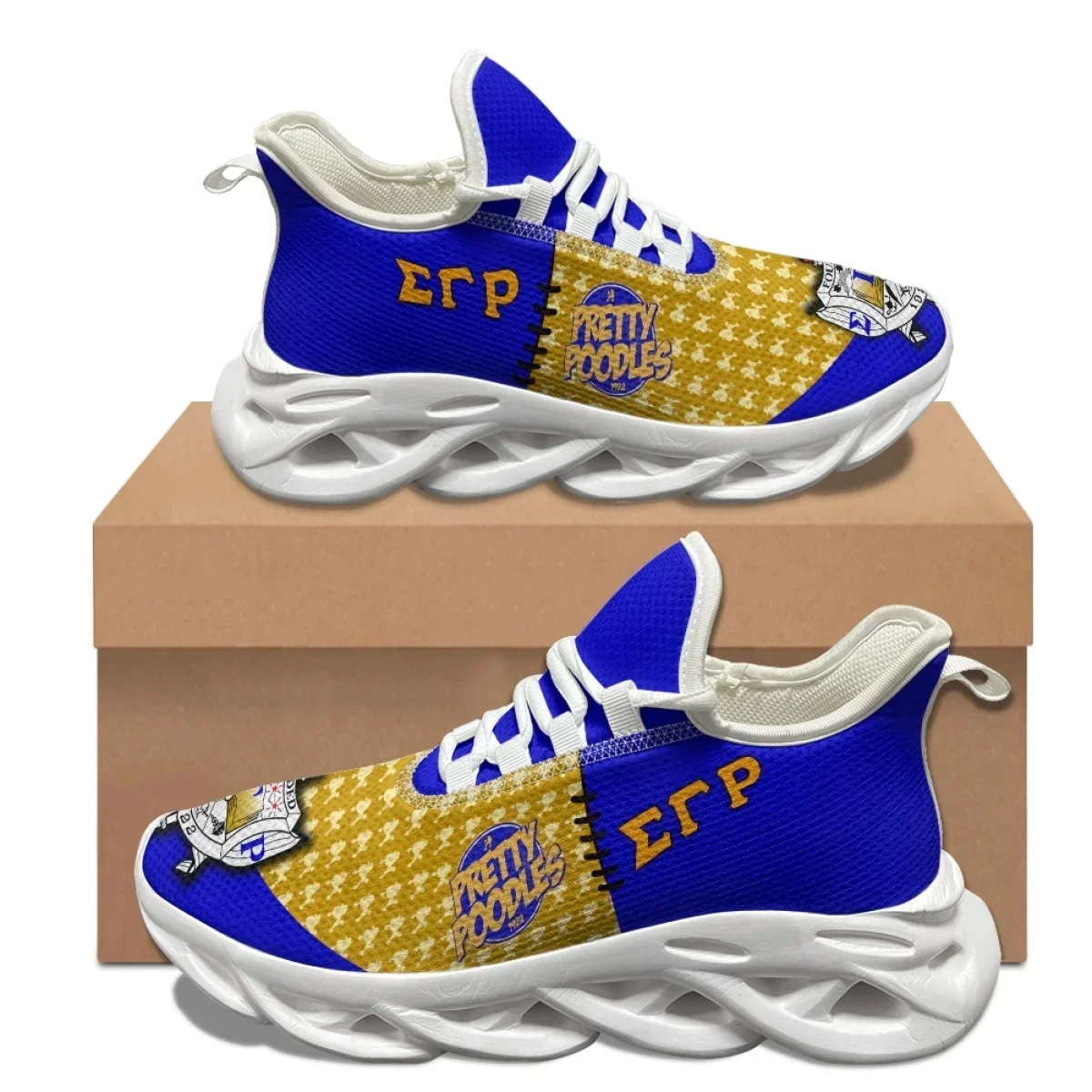 Sigma Gamma Rho Print Ladies Non-slip Sneakers New Breathable Fashionable Walking Shoes Outdoor Cozy Lace Up Mesh Shoes Footwear