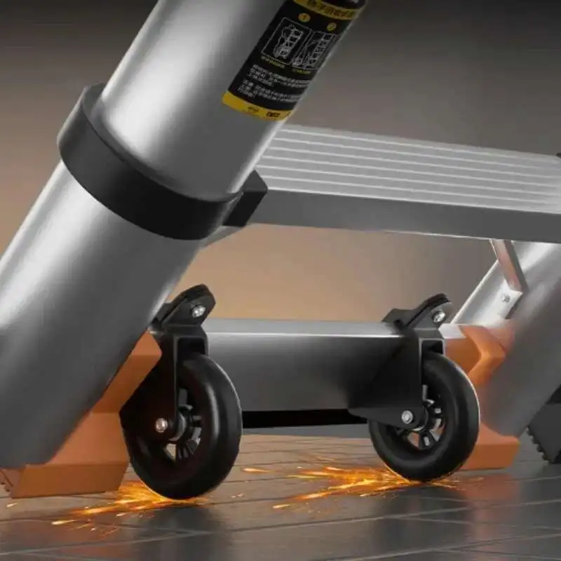 Legering telescopische trapladder Multifunctionele heftechniektrap Verdikte visgraatladders Vouwtrap