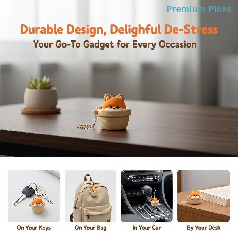 portableFidget Finger Button Clicker Keychain Soft Slow Rebound Pressure Relief Small Sensory Toy for Office Workers