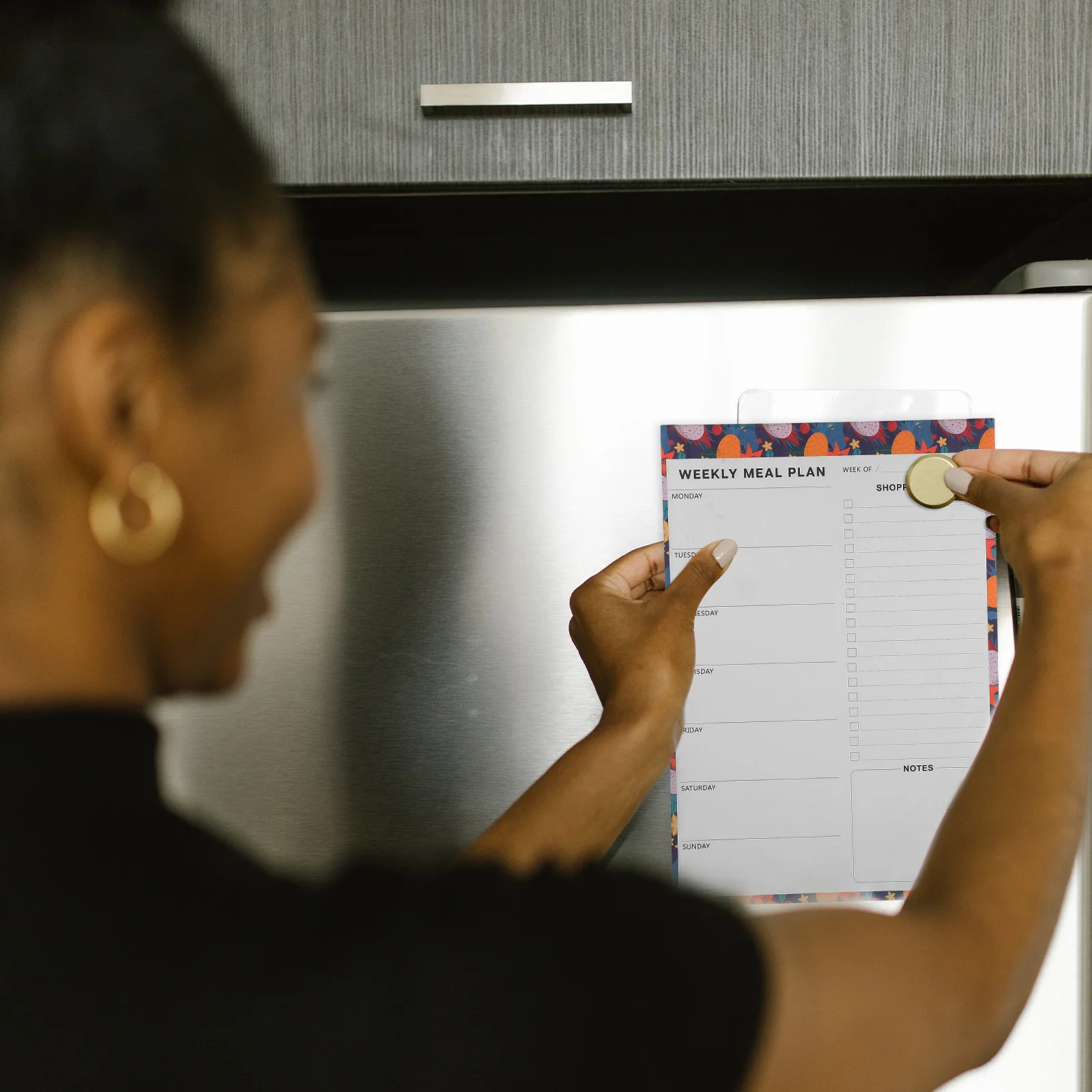 60SheetsDietPlanFridgeMagnetMealPlannerTearOffGroceryListNotepadShoppingOrganizerWeeklyHealthyBreakfast