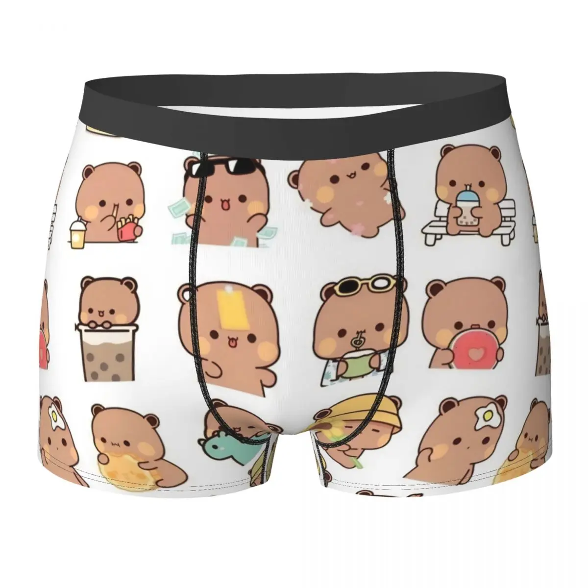 

Bubu Dudu, нижнее белье с милым мультяшным медведем, каваи, панда, мужские трусы, мягкие боксеры с принтом, популярные трусы-боксеры, большие размеры