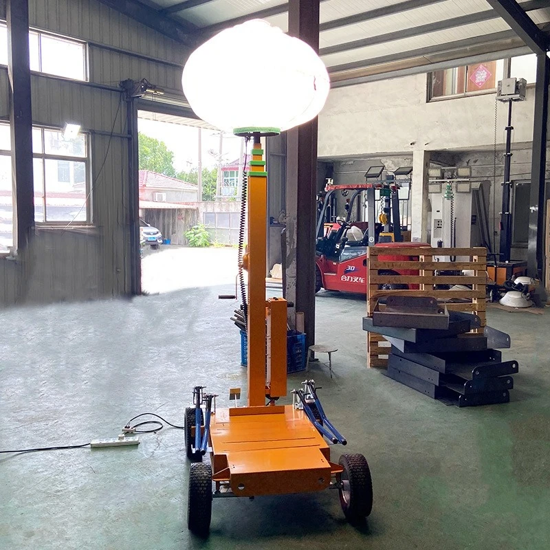 Cart type mobile venue lighting Manual lifting Adjustable height Portable