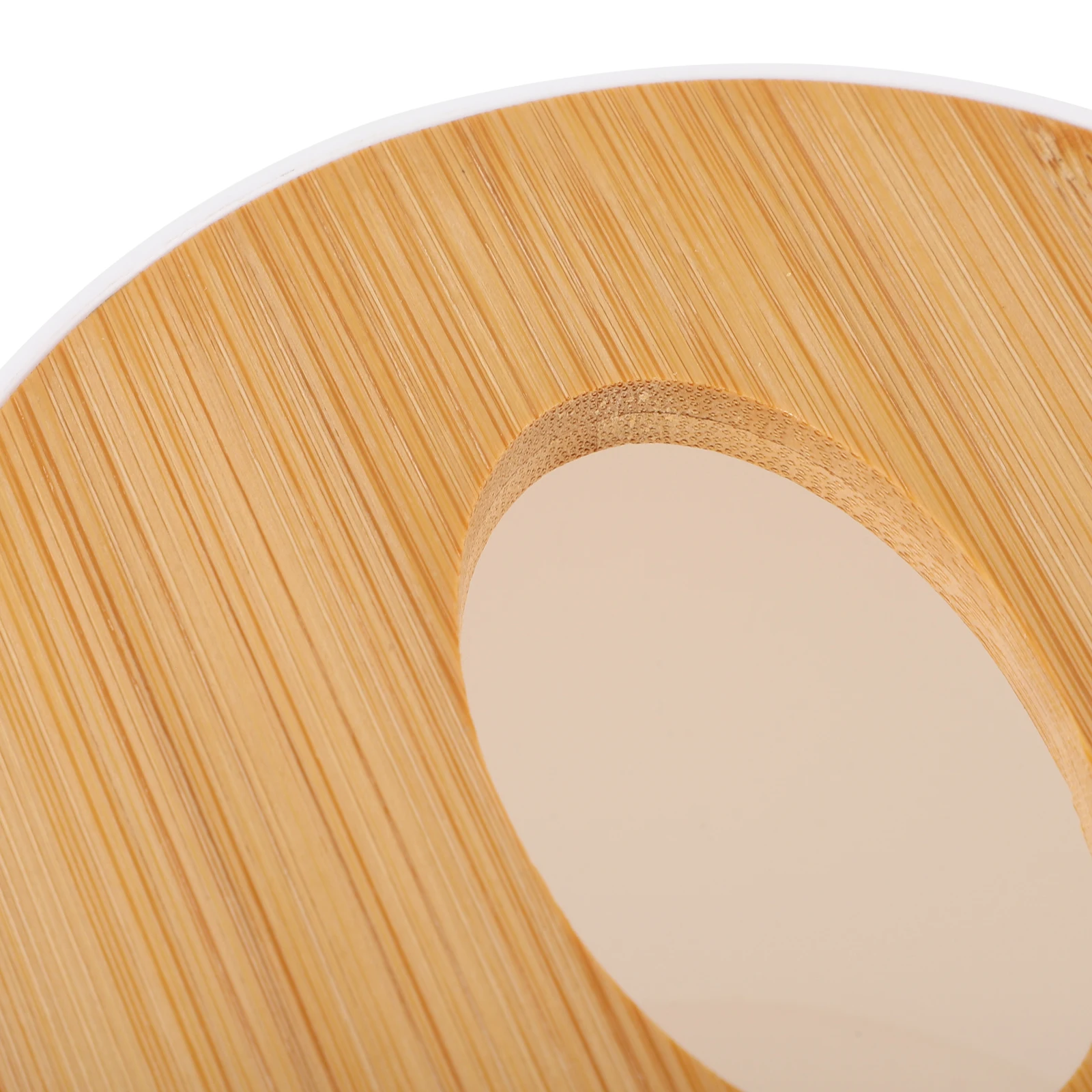 

Round Bamboo Tissue Dispenser Paper Towel Holder White Storage Box Bathroom Kitchen Home Decor Stable Bottom Compact Size