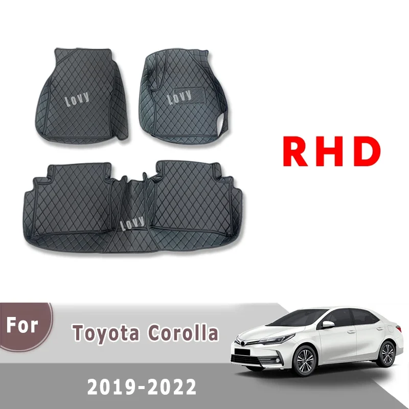 

Автомобильные коврики RHD для Toyota Corolla E210 210 2023 2022 2021 2020 2019, ковер, автоаксессуары, антигрязные водонепроницаемые накладки