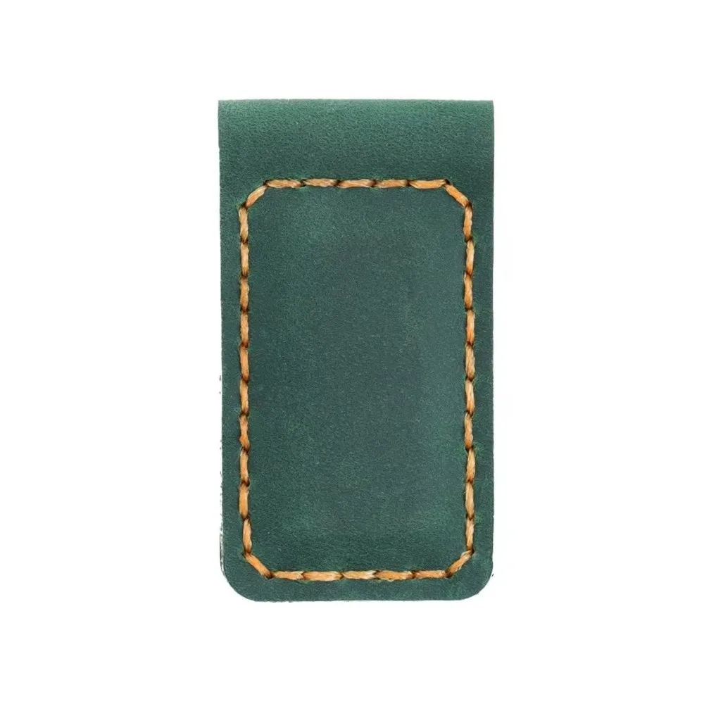 Durable Magnetic Closure Money Clip Stitched Edge Vintage Look Magnetic Cash Holder Minimalist Style Wallet Accessory Business