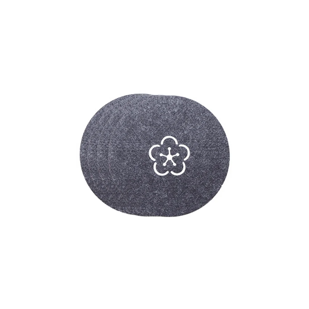 

10Pcs Felt Table Placemats Heat Insulation Cup Plate Mats Water Absorption Coasters Kitchen Home Party Decoration