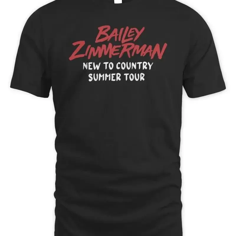 2025 Bailey Zimmerman New To Country Tour Concert T Shirt