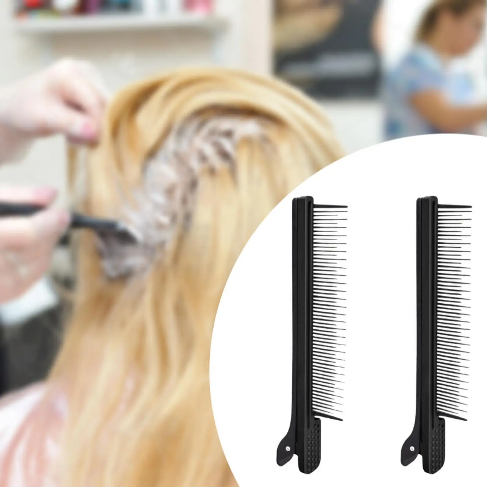 Hairdressing Auxiliary Clip and Comb Professional Sectioning Hair Color Tool PP Material for Salon Dye and Highlight 3