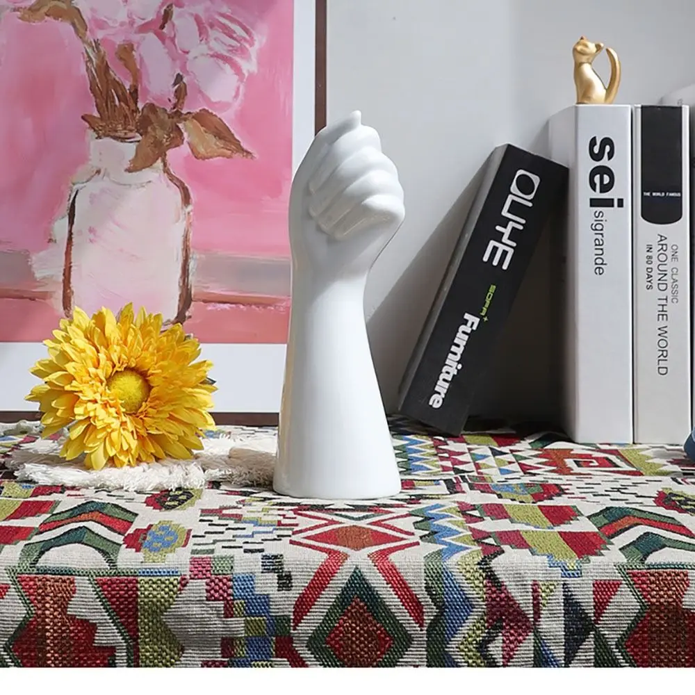 Hand Vase 9 Inch Human Body Ceramic Arm Body Shaped Small Flower Vase Modern Aesthetic Decorative Vase White Arm Vase Decoration