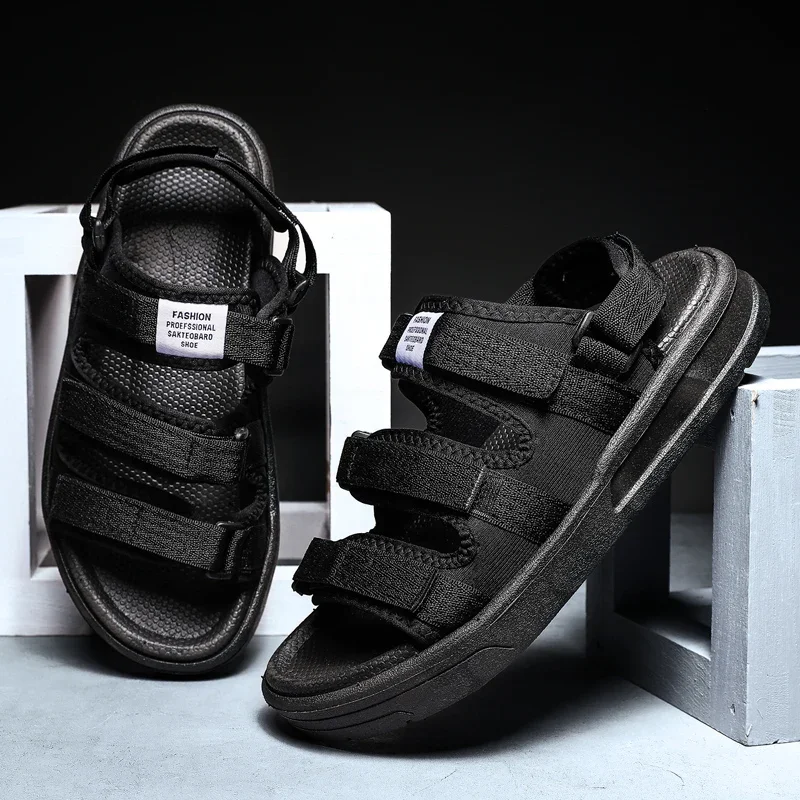 Sapatos de praia masculinos e femininos estilo casal, sandálias deslizantes de dois usos antiderrapantes, respiráveis, leves e confortáveis