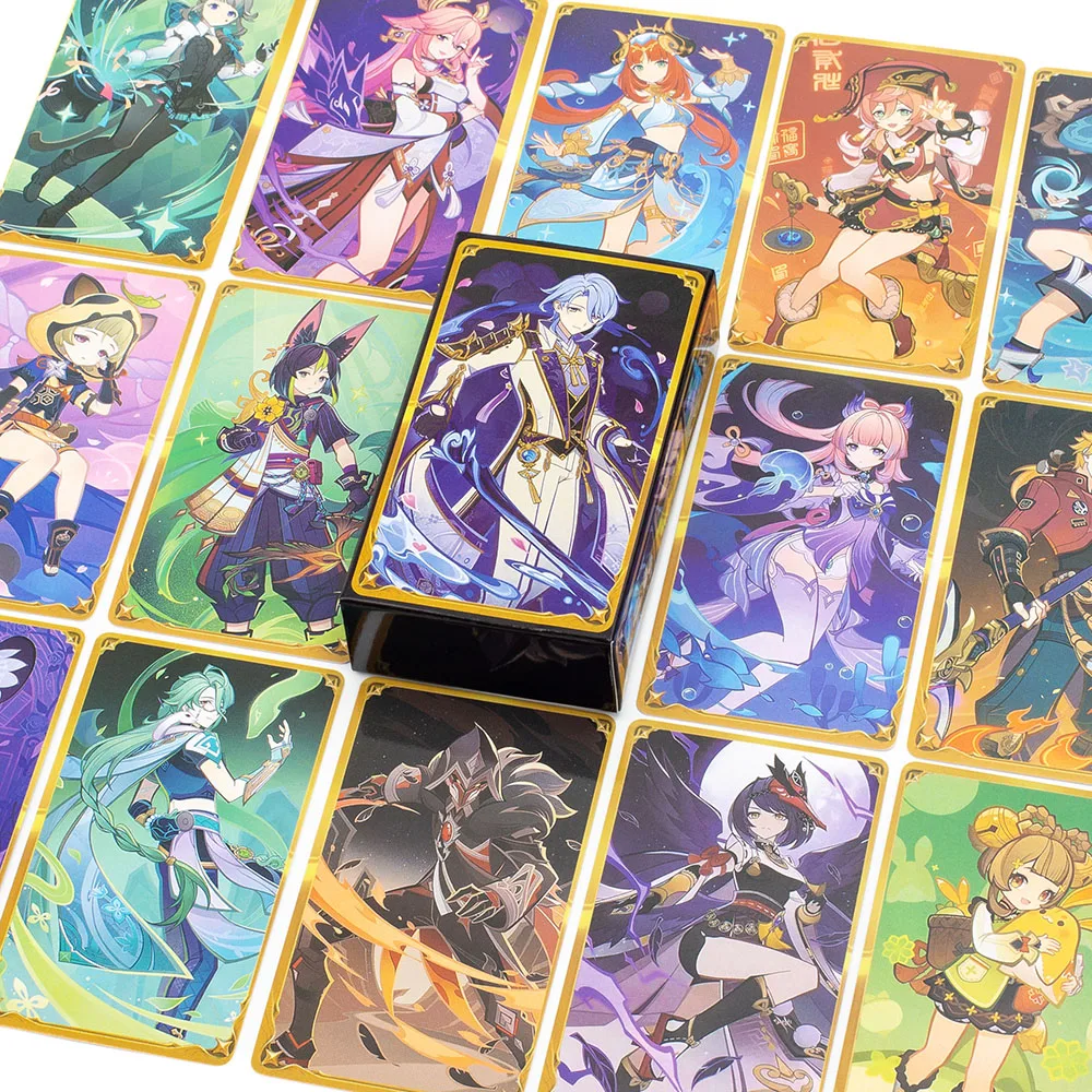 Anime Game Genius Invokation TCG 65Pcs/Set Hot 9.5*5.5cm Collectible Card Collection for Desktop Gaming