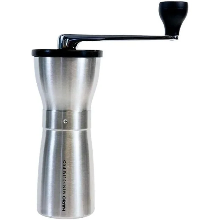 Ceramic Coffee Mill, Mini Slim, Pro, Silver