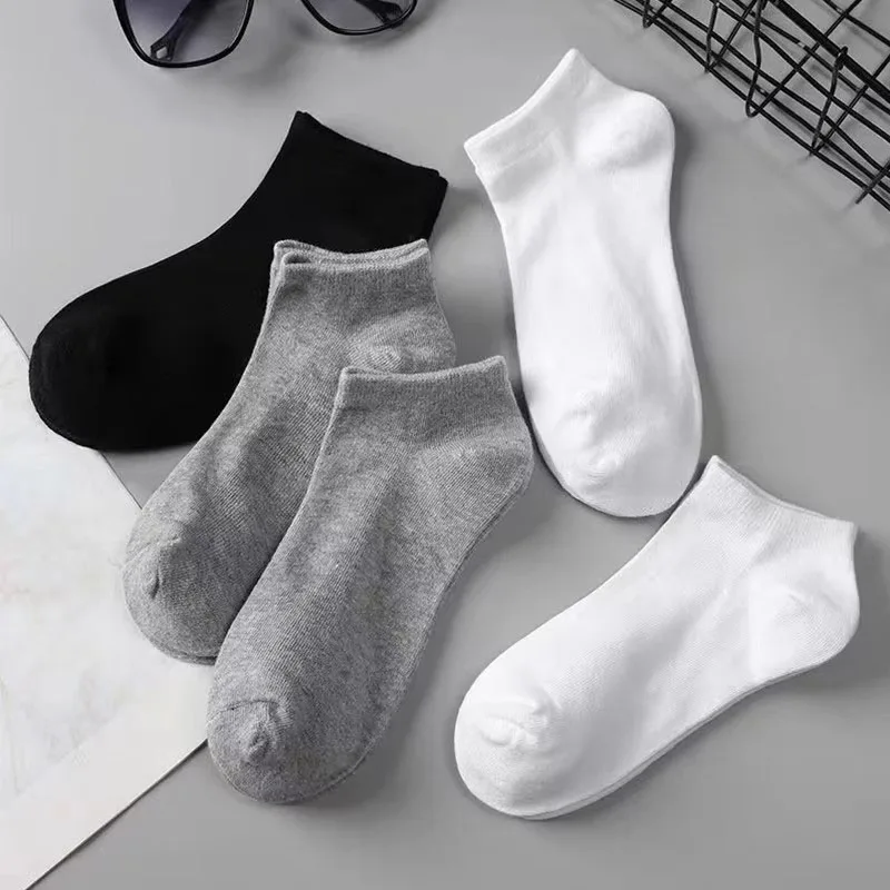 

1/2/4/6/10Pairs Women Socks Breathable Sports Socks Solid Color Boat Socks Comfortable Cotton Ankle Socks
