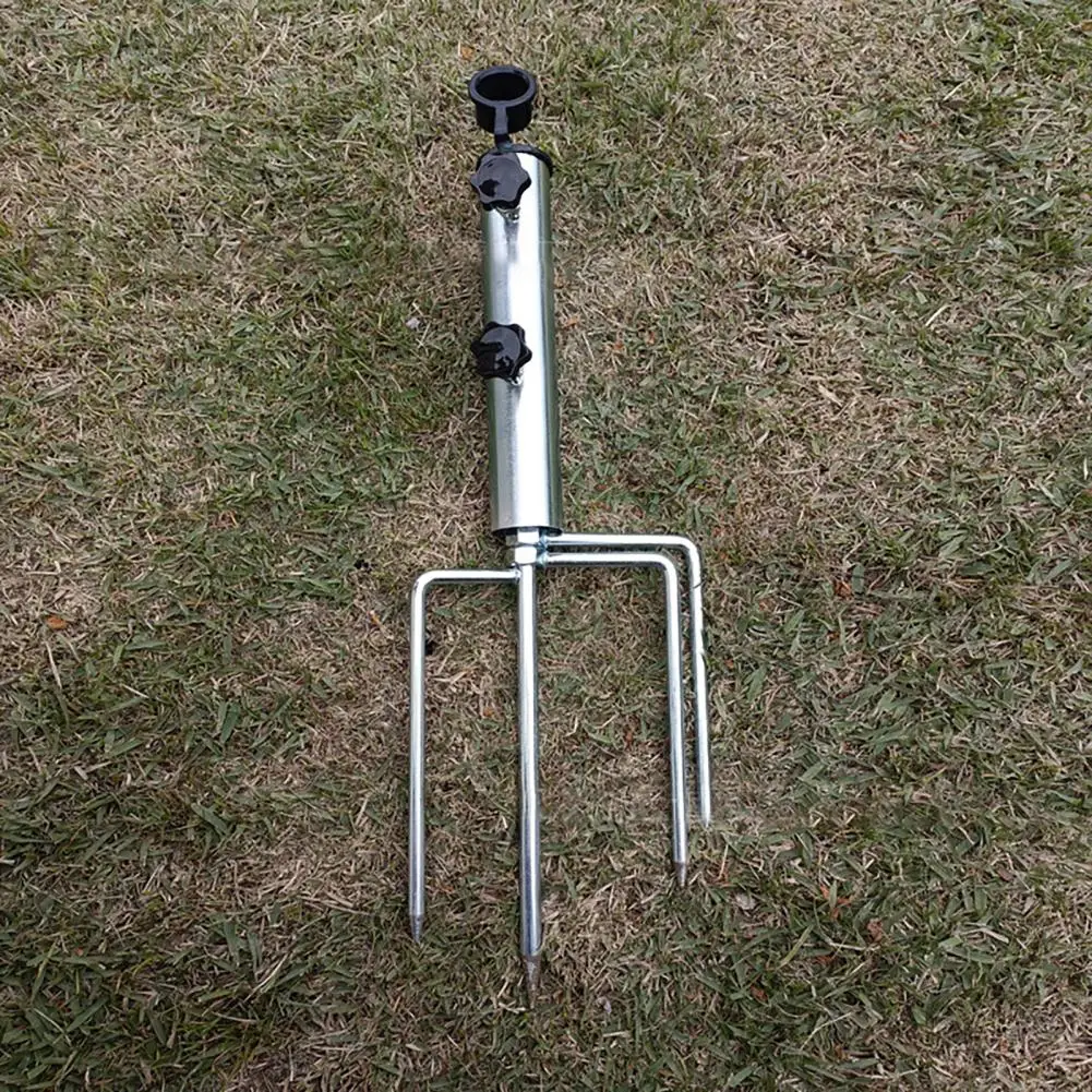 Outdoor Umbrella Stand Heavy Duty Patio Umbrella Holder Stake Weather-proof Outdoor Beach Sand Stand Base Yard Lawn Ground Spike