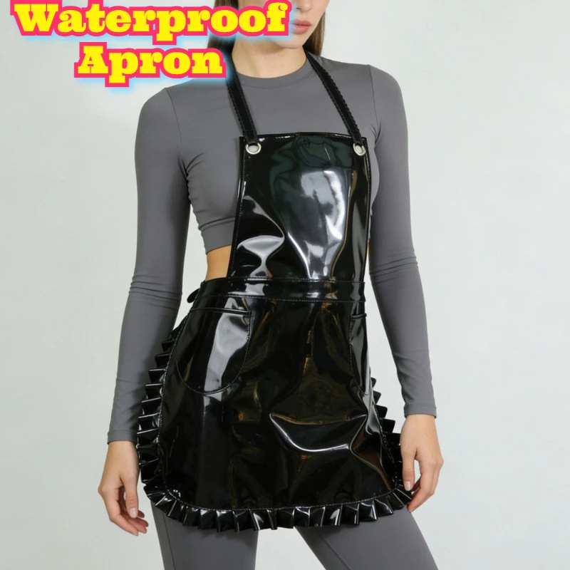 Waterproof Oil Resistant Premium Quality Fashion Chic Trendy Youthful Style Apron Women Kitchen Cooking Baking Home Household