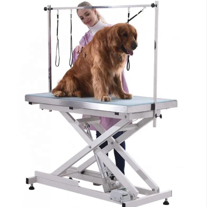 Height Adjustable  LED Dogs Pets Cross-lifting Electric Grooming Table For Pets