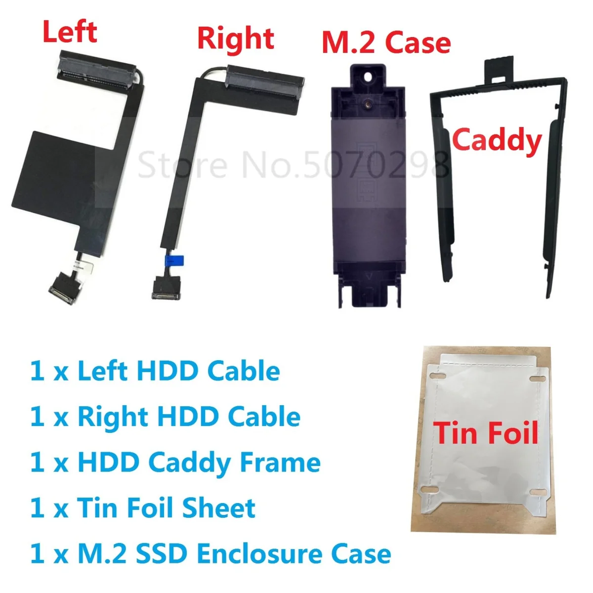 HDD SSD القرص الصلب العلبة ، اليسار واليمين موصل كابل ، M.2 قوس الحال بالنسبة لينوفو ثينك باد P50 ، P51 سلسلة أجهزة الكمبيوتر المحمولة ، 2.5"
