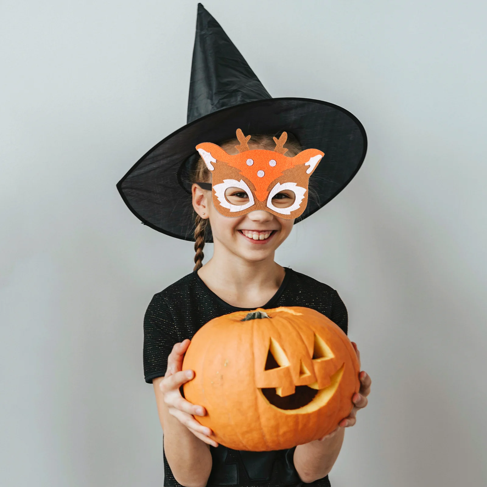 18 قطعة من أقنعة الحيوانات اللباد للأطفال، فستان جميل للحفلات، قناع الهالوين كرنفال كوسبلاي، مجموعة إكسسوارات رائعة