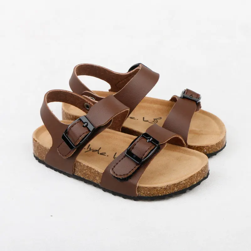 Sandalias para niños y niñas, zapatos informales de cuero suave, Unisex, de verano, 1-3, 4-6 años