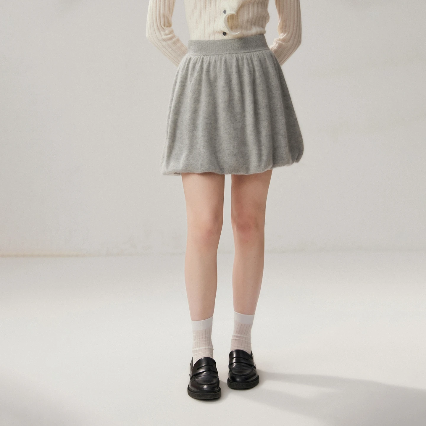 High Quality Women‘s Cashmere Divided Skirt Mini Skirt Spring Autumn Winter Fashion 100% Goat Cashmere Knit Short Divided Skirt