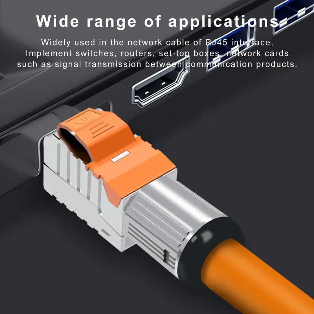 

Shielded Crystal Connector Useful High Performance Mini Cat 6/7/8 Gigabit RJ45 Network Crystal Heads for Office