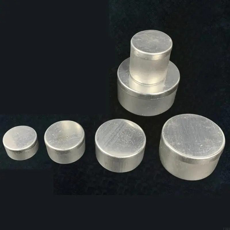   3Pcs luminum Soil Sample Box Lids Round Storage Containers for Laboratory Test